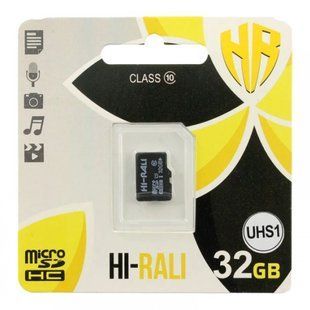 Карта Пам'яті Hi-Rali MicroSDHC 32gb UHS-1 10 Class Чорний 4711472587512 фото