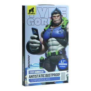 Захисне скло Type Gorilla 0.33 мм 2.5D HD Anti-Static PTJ1 для iPhone 13 Pro Max Чорний 2020000311539 фото