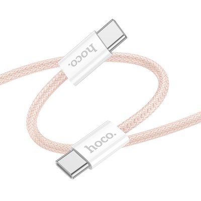 Кабель USB Hoco X104 Source 60W Type-C to Type-C Колір Рожевий 6942007616898 фото