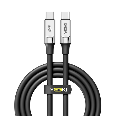 Кабель USB YOKI ULTRA YK-UL61 Type-C to Type-C 60W 1.2m Колір Чорний 6907858579907 фото