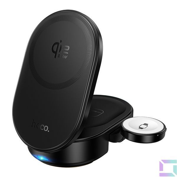Беспроводное Зарядное Устройство Hoco CQ23 3-in-1 Magnetic Qi2.2 25W Черный 6942007676960 фото