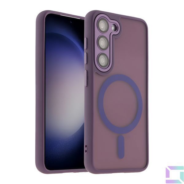 Чехол TPU+PC Magnetic Matte Camera Lens with Magsafe для Samsung Galaxy S23+ 5G (S916) Dark Blue 2020000437406 фото