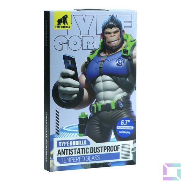 Защитное Стекло Type Gorilla 0.33 мм 2.5D HD Anti-Static PTJ1 для iPhone 13 Pro Max Черный 2020000311539 фото