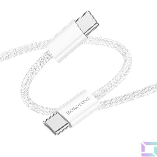 USB Borofone BX103 Original 60W Type-C to Type-C Белый 6941991109492 фото