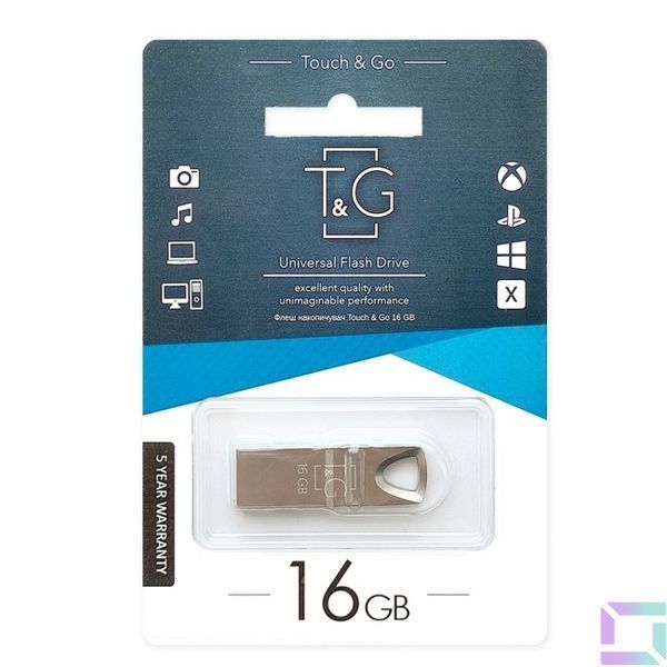 USB Flash Drive T&G 16gb Metal 117 Стальной 4711472583316 фото