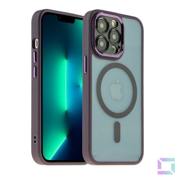 Чехол TPU+PC+Metal Calais with MagSafe для iPhone 13 Pro Black 2020000406006 фото