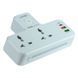 Мережевий Перехідник із Нічником LDNIO SC2311 1USB-C / 2USB-A QC/PD20W / 2 Sockets/ Led lamp White 6933138691540 фото 1