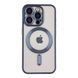 Чохол TPU Metallic Chrome Full Camera with Magsafe для iPhone 12 Pro Chrome Dark Blue 2020000384427 фото