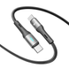 Кабель USB YOKI LED YK-LE17 Type-C to Type-C 60W 1.2m Колір Чорний 6907858579440 фото 2