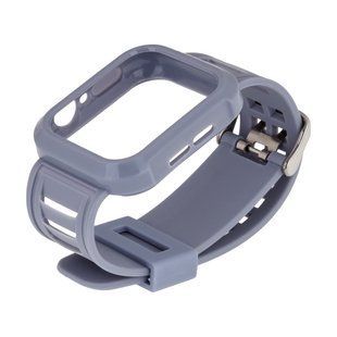 Ремінець для Apple Watch Band Silicone Shine + Protect Case 44mm Light Grey 2020000257011 фото