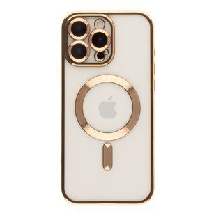 Чехол TPU Metallic Full Camera with Magsafe для iPhone 16 Pro Gold 2020000457381 фото