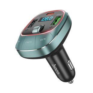 Модулятор Hoco E76 Pole PD48W+QC3.0 car BT FM transmitter Цвет Серый 6942007600255 фото