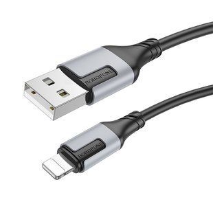 Кабель USB Borofone BX101 Creator Lightning 2.4A Чорний 6941991108235 фото