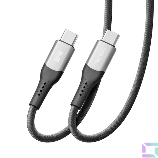 Кабель USB Ridea RC-US42 UltraStrong Type-C to Type-C 60W 2m Чорний 6908014900085 фото
