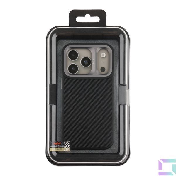 Чохол Kajsa Glamorous Collection Straw Mat Pattern with MagSafe для iPhone 17 Pro Max Black B-Ring 4894505237803 фото