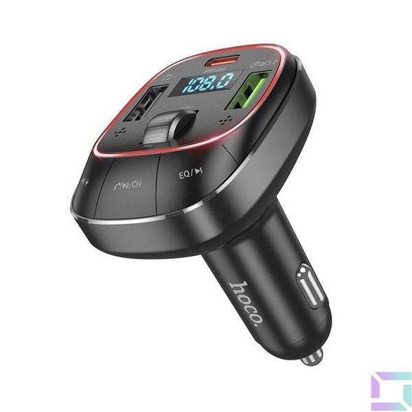 Модулятор Hoco E76 Pole PD48W+QC3.0 car BT FM transmitter Цвет Серый 6942007600255 фото