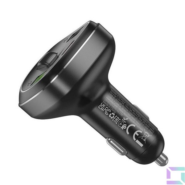 Модулятор Hoco E76 Pole PD48W+QC3.0 car BT FM transmitter Цвет Серый 6942007600255 фото