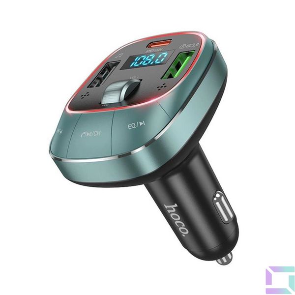 FM-трансмітер Hoco E76 Pole PD48W+QC3.0 car BT FM transmitter Колір Сiрий 6942007600255 фото