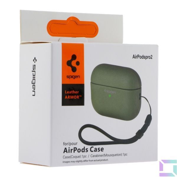 Футляр TPU Spigen Leather Armor для Airpods Pro Pitch Green 2020000438779 фото