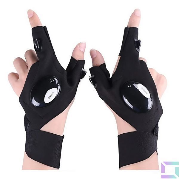Рукавички з ліхтариком 2 pcs/box Чорний 2020000480877 фото
