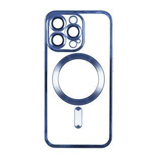Чехол TPU Metallic Full Camera with Magsafe для iPhone 11 Blue 2020000370376 фото