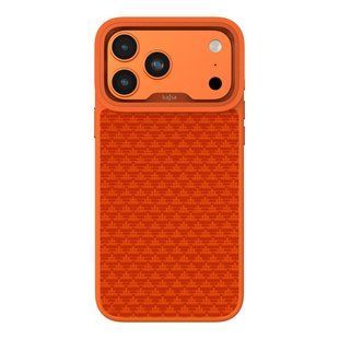 Чохол Kajsa Glamorous Collection Pyramid Pattern with MagSafe для iPhone 17 Pro Orange Plus O-Ring 4894505266391 фото