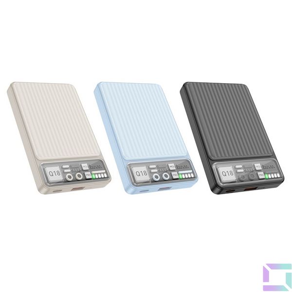 Універсальна Мобільна Батарея Power Bank Hoco Q18 Tourer 22.5W with magnetic 10000mAh Колір Синiй 6942007605205 фото