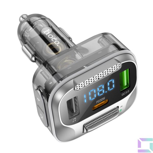 FM-трансмітер Hoco E75 Bravery PD30W+QC3.0 car BT FM transmitter Колір Чорний 6931474795151 фото