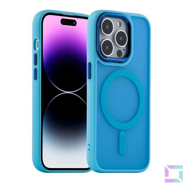 Чохол TPU+PC Space Magnetic Color with Magsafe для iPhone 14 Pro Blue 2020000340973 фото