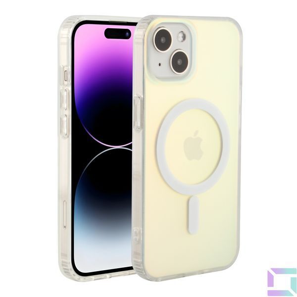 Чохол TPU+PC IMD Gradient with MagSafe для iPhone 16 Transparent 2020000476085 фото