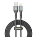 Кабель USB YOKI LED YK-LE17 Type-C 3A 2m Чорний 6907858579464 фото 2
