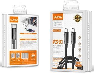 Кабель USB LDNIO LC922 PD3.1/240W Type-C to Type-C 2m М'ята упаковка Сiрий 2020000521204 фото