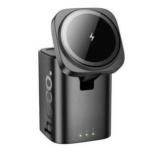 Бездротовий Зарядний Пристрій Hoco CQ20 3-in-1 15W Magnetic (iWatch) Чорний 6942007645850 фото