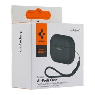Футляр TPU Spigen Leather Armor для Airpods Pro 3 Black 2020000485568 фото