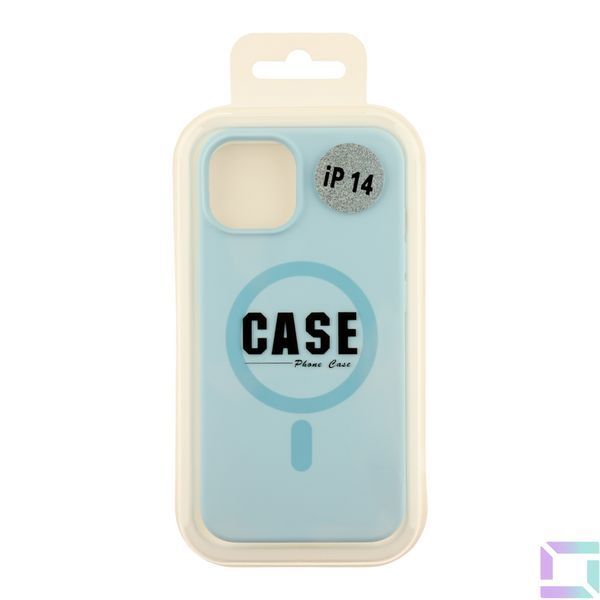 Чехол Glow Silicone Case with Magsafe для iPhone 14 Blue 2020000455011 фото