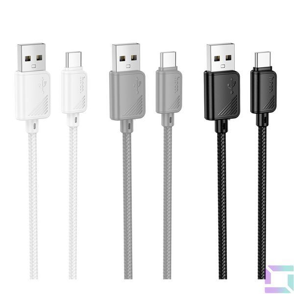Кабель USB Hoco X113 Type-C 3A Чорний 6942007646178 фото
