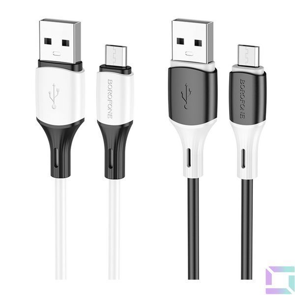 USB Borofone BX79 Silicone Micro 2.4A Черный 6974443384765 фото
