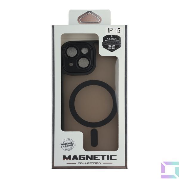 Чохол TPU+PC Magnetic Matte Camera Lens with Magsafe для iPhone 15 Black 2020000437710 фото