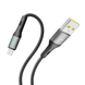 USB YOKI LED YK-LE17 Lightning 2.4A 2m Цвет Черный 6907858579471 фото 4