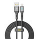 Кабель USB YOKI LED YK-LE17 Lightning 2.4A 2m Чорний 6907858579471 фото 2
