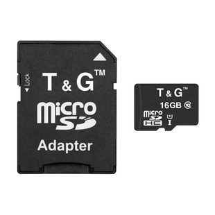 Карта Пам'яті T&G MicroSDHC 16gb UHS-1 10 Class & Adapter Чорний 4711472586058 фото