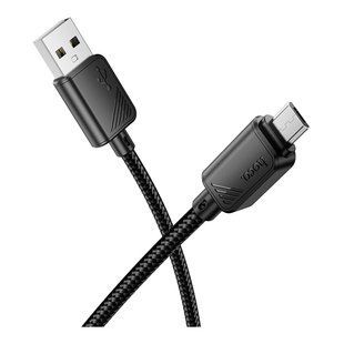 Кабель USB Hoco X113 Micro 2.4A Чорний 6942007646147 фото
