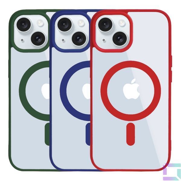 Чехол NEW TPU Color with Magsafe для iPhone 15 Red 2020000391159 фото