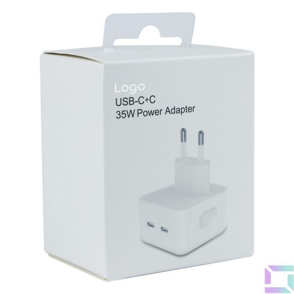 Сетевое Зарядное Устройство For IP Square 2USB‑C PD25W+PD25W Total 50W 1:1 Белый 2020000386148 фото