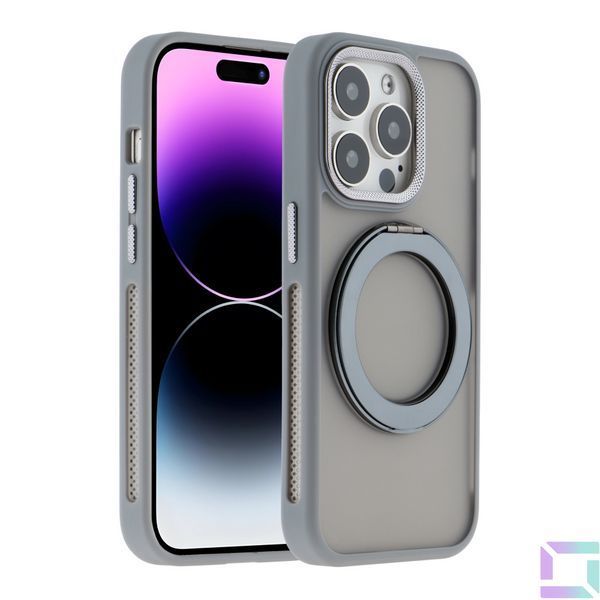 Чехол TPU+PC Mag 360 Spin Case для iPhone 16 Pro Max Grey 2020000442233 фото