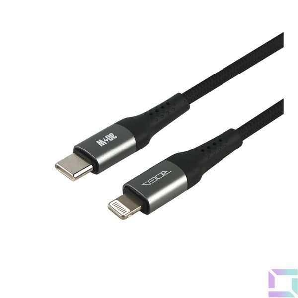 Кабель USB Ridea RC-US42 UltraStrong Type-C to Lightning 30W 2m Чорний 6908014900092 фото