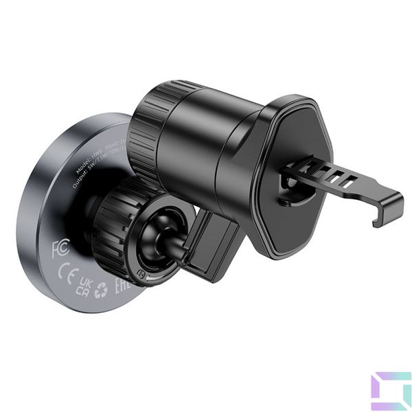 Автодержатель Hoco HW6 Vision Metal Magnetic Wireless 15W Цвет Серый 6942007606622 фото