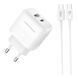 Сетевое Зарядное Устройство XO L137 1USB-C/1USB PD/QC 20W+Type-C to Type-C New Logo Белый 6920680855643 фото 1