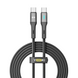 Кабель USB YOKI LED YK-LE17 Type-C to Type-C 60W 2m Чорний 6907858579488 фото 2