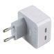Сетевое Зарядное Устройство For IP Square 2USB‑C PD25W+PD25W Total 50W 1:1 Белый 2020000386148 фото 2